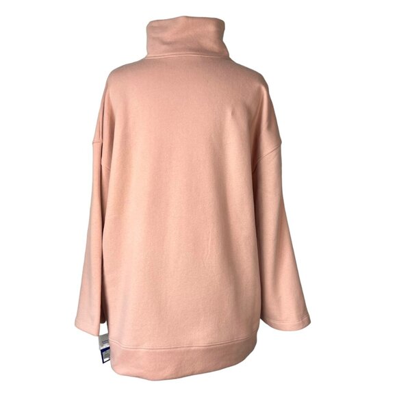 Joy Lab Womens Sweatshirt Nude Pink High Neck Fleece Lining Size XL New - Picture 2 of 10